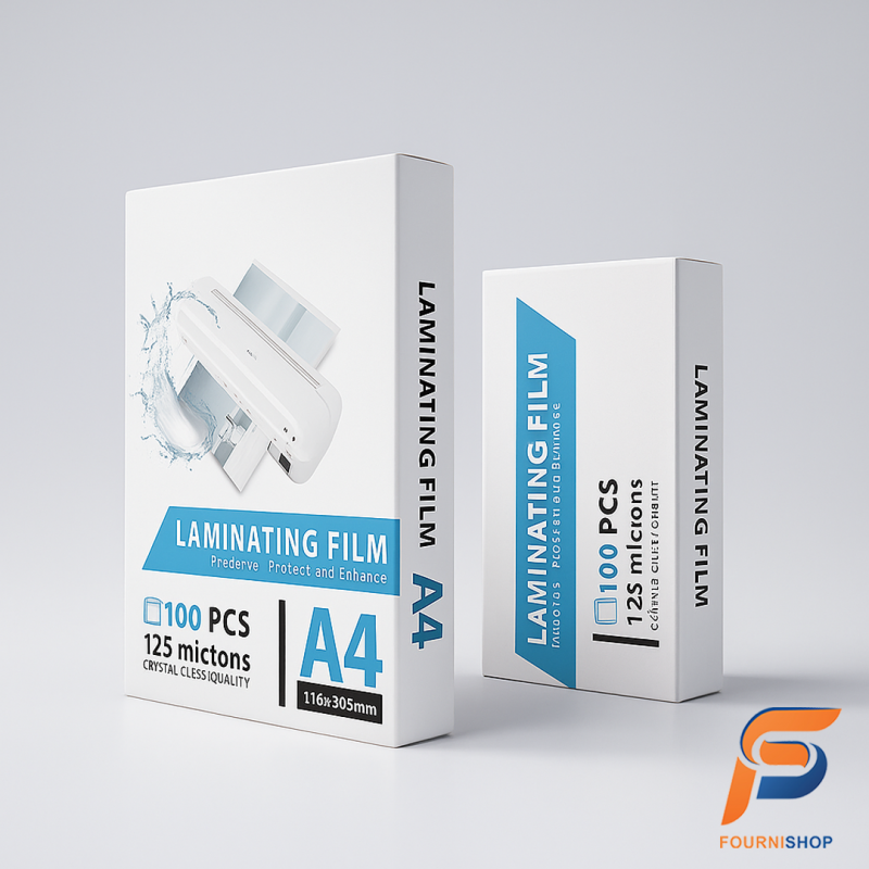 Film de Plastification A4 ALGO – 216×303 mm, 125 microns | Fournishop | Transparent, Résistant et Professionnel | Maroc