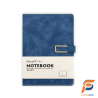 Notebook Bleu avec Fermeture Métallique Dorée – Modèle RL-6571 - Carnet Chic, Sécurisé & Premium |Maroc