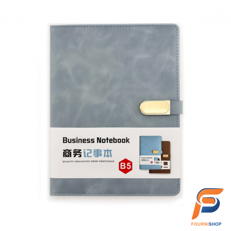 Business Notebook B5 – Bleu Gris - Carnet Professionnel Élégant & Grand Format |Maroc