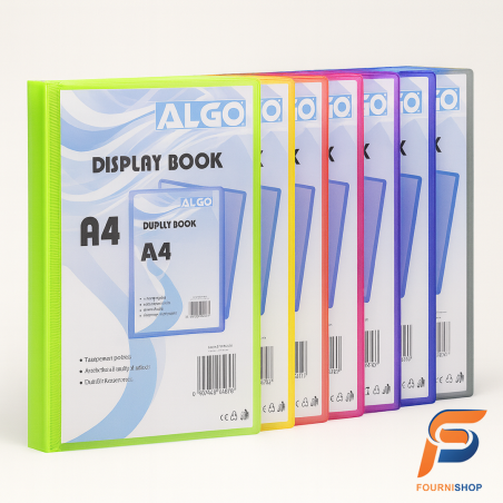 Lot de 5 Porte-Vue A4 Personnalisable 120 V – ALGO | Méga Capacité - 9 Couleurs Assorties | Maroc
