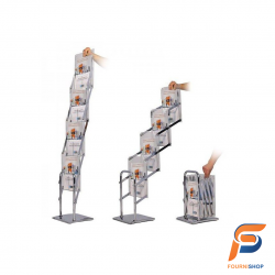 Présentoir à Brochures Pliable en Aluminium - Porte-Catalogues Portable & Professionnel | Maroc