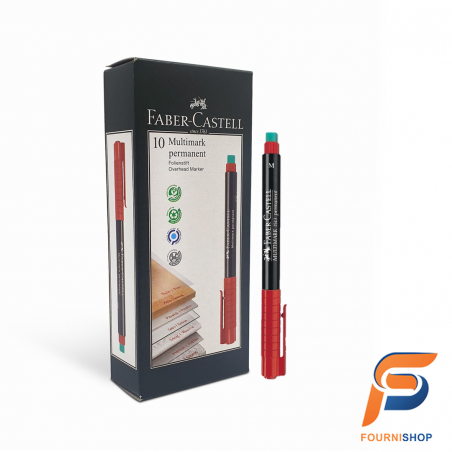 Marqueur Permanent Faber-Castell – Rouge - Encre Indélébile & Haute Qualité | Maroc