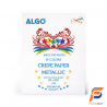 Papier Crêpon Métallisé 50×200 cm – Couleurs Assorties ALGO | Décoration Brillante & Créative | Maroc
