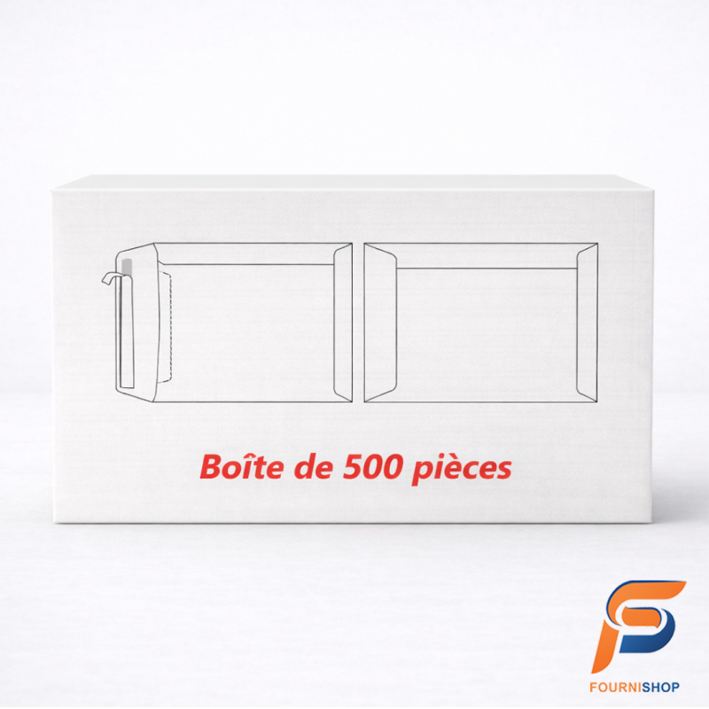 Pochettes C5-W 162×229 mm – Blanc 90 g | Auto-Adhésives & Usage Professionnel | Maroc