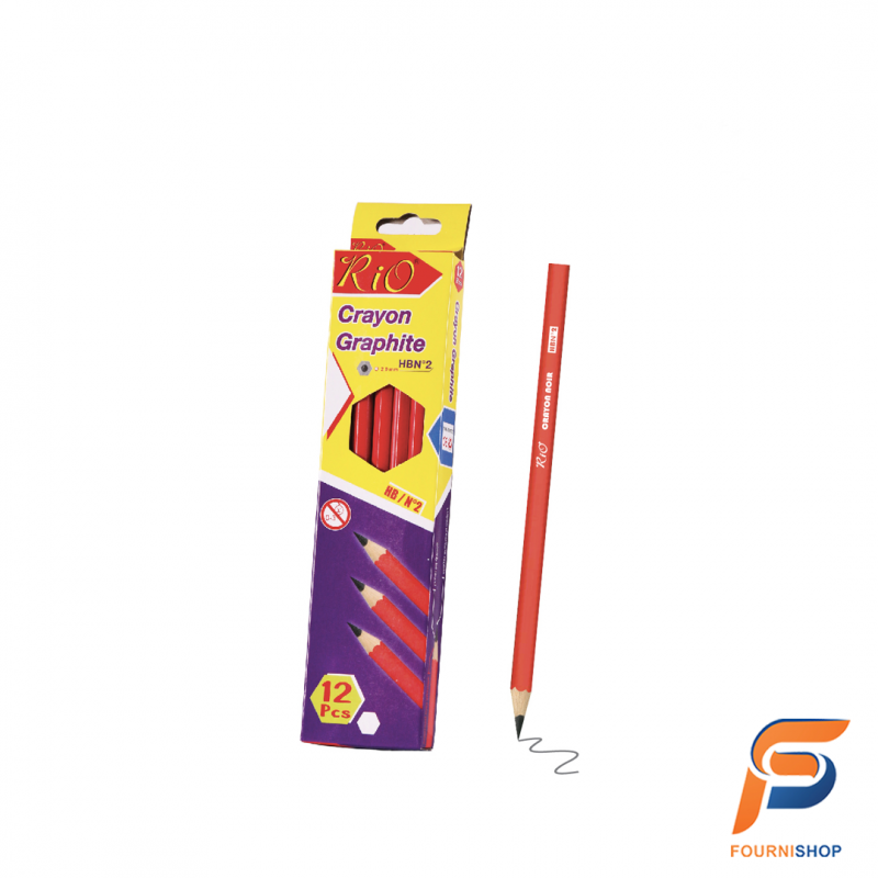 Crayon Noir à Papier HB2 RIO | Écriture Fluide & Polyvalente |  Maroc