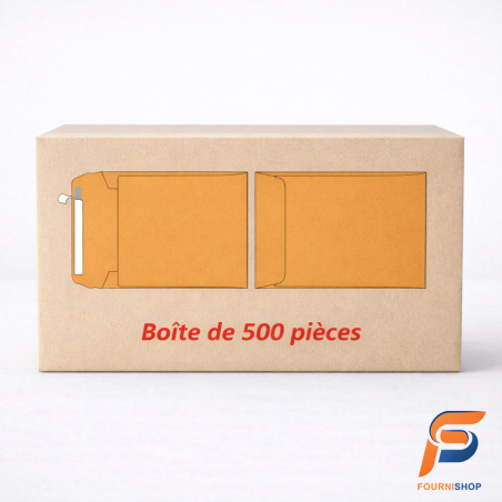 Pochettes C5-K 162×229 mm – Kraft 90 g | Auto-Adhésives & cologiques | Maroc