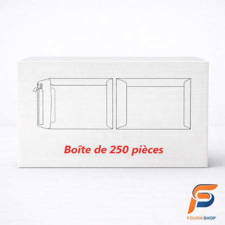 Pochettes C4-W 229×324 mm – Blanc 90 g | Auto-Adhésives & Usage Professionnel |Maroc