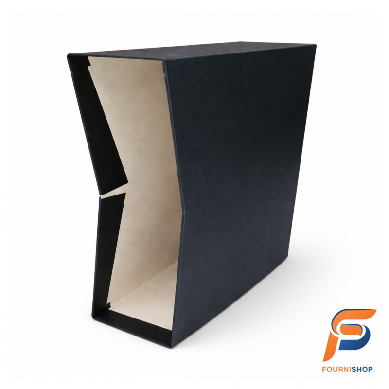 Lot de 5 Étuis ALGO en Papier Noir ou Nuageux – 1P 28,5×32,5 cm, Dos 8,5 cm - Rangement Pratique |Maroc