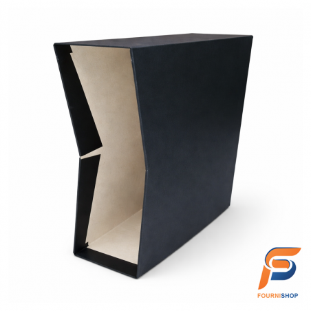 Lot de 5 Étuis ALGO en Papier Noir ou Nuageux – 1P 28,5×32,5 cm, Dos 8,5 cm - Rangement Pratique |Maroc