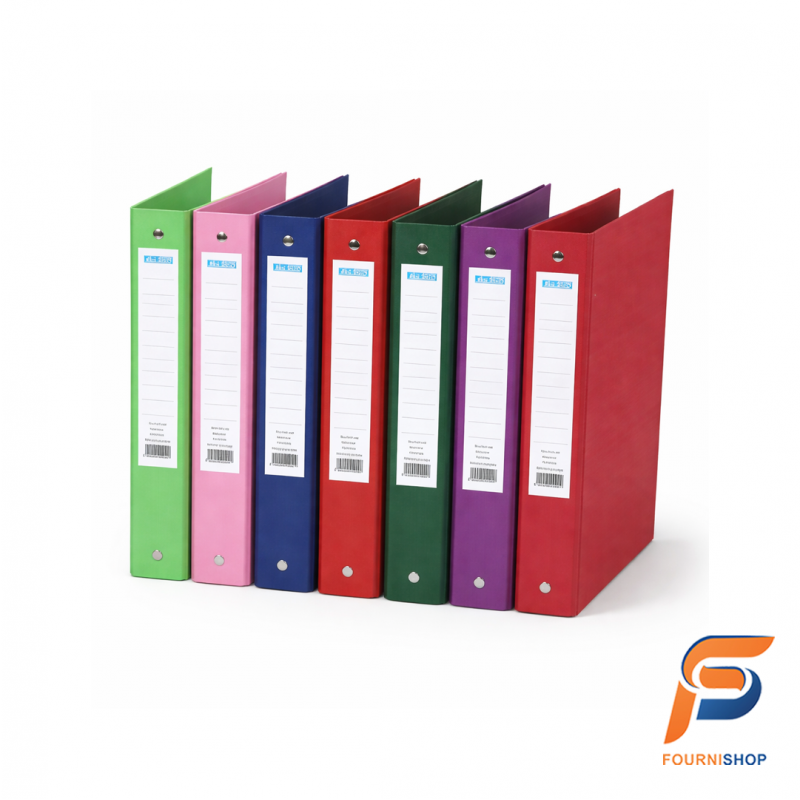 Lot de 5 Classeurs A4 ALGO – Extérieur Simili / Intérieur Papier 32×24 cm, 4 Anneaux Type O, Dos 4 cm  | Maroc