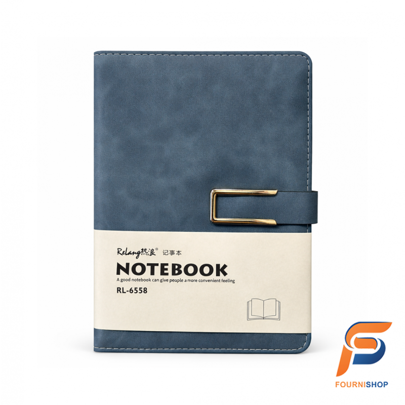 Notebook Classique Bleu A5 – RL-6558 - Carnet Élégant & Pratique | Maroc