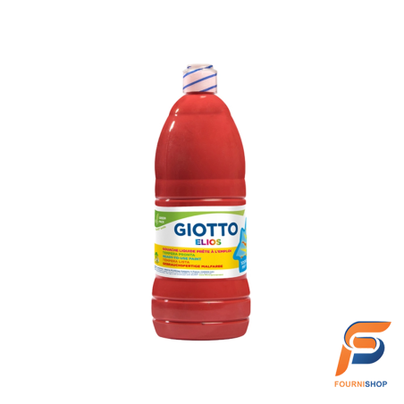 Gouache Liquide Giotto Elios Rouge BP-08 – 1000 ml - Peinture Scolaire Grand Format |Maroc