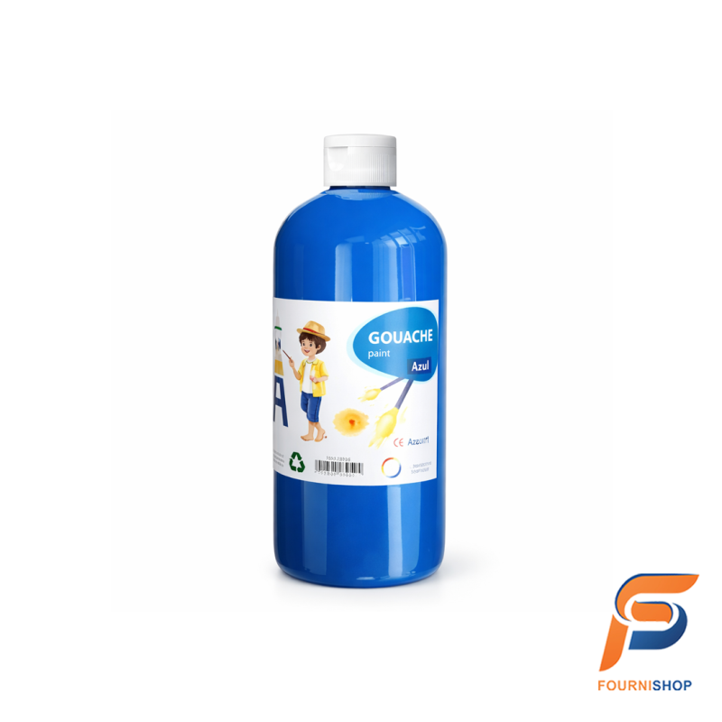 Gouache Liquide XJ-3480 1L Bleu - Peinture Scolaire Grand Format | Maroc