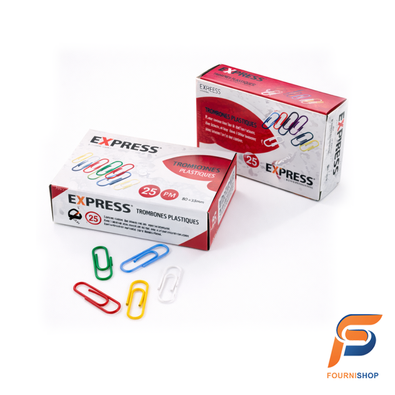 Trombones XO-366 Plastifiés 25mm Fournishop - Attaches Documents Résistantes | Maroc