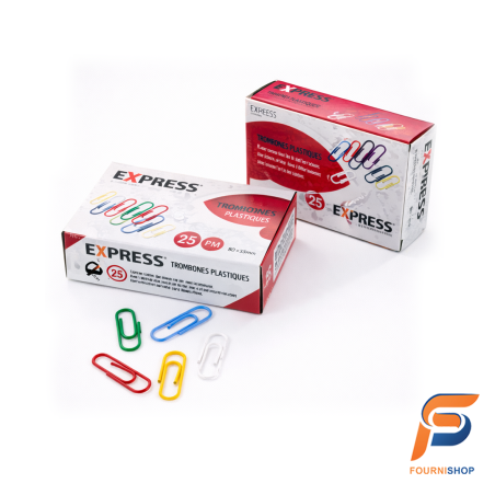 Trombones XO-366 Plastifiés 25mm Fournishop - Attaches Documents Résistantes | Maroc