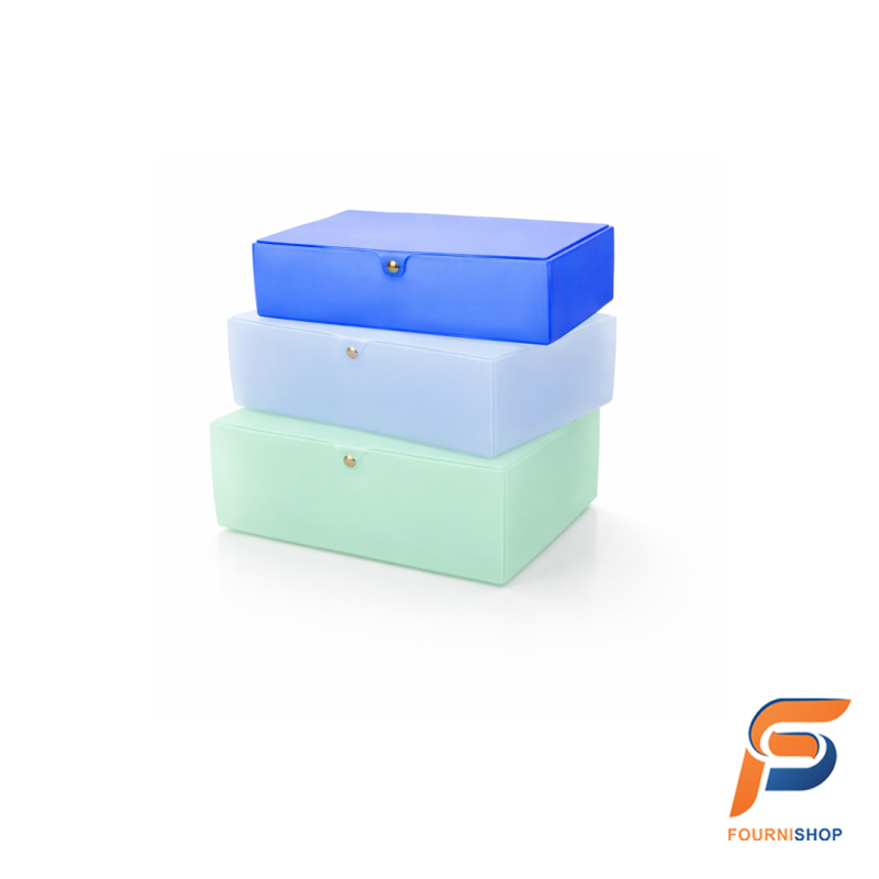 Boîte d’Archive XO-4098 Bleu 8CM - Classement et Organisation Professionnelle | Maroc