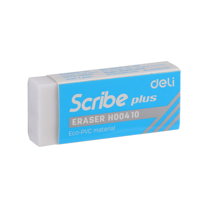 Boîte de 5 Gommes Deli Blanche Réf. H00410 - Gomme Scolaire et Bureau de Qualité | Maroc