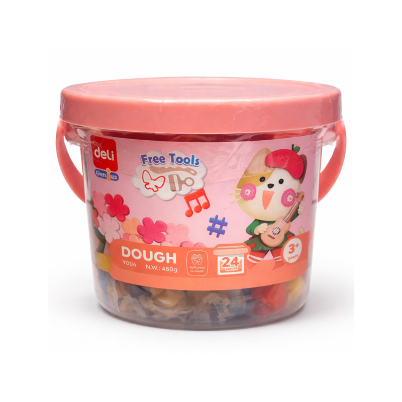 Pâte à Modeler 24 Couleurs avec Accessoires Deli Réf. Y006 - Kit Créatif Enfants | Maroc