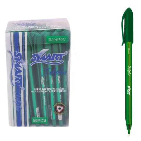 Stylo Bille Vert Smart Ink Plus 650V - Écriture Fluide et Confortable | Maroc