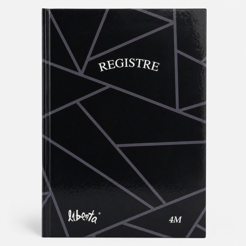 Registre A4 384 Pages 4 Matières Noir Liberta - Cahier Registre Grand Format | Maroc