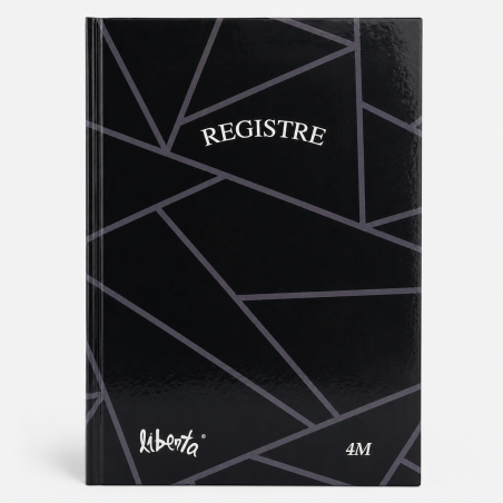 Registre A4 384 Pages 4 Matières Noir Liberta - Cahier Registre Grand Format | Maroc
