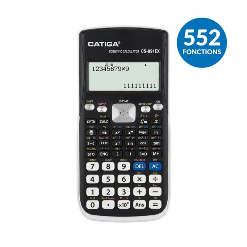 Calculatrice Scientifique 12 Chiffres Catiga CS991 - Calculatrice Avancée Étudiants | Maroc