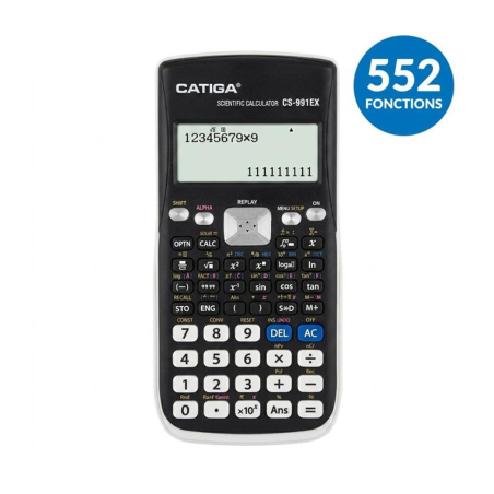 Calculatrice Scientifique 12 Chiffres Catiga CS991 - Calculatrice Avancée Étudiants | Maroc