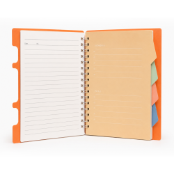 Notebook Spirale A5 Orange avec Séparateurs de Sujets 25311-31 - Carnet Organiseur | Maroc
