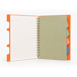 Notebook Spirale A5 Orange avec Séparateurs de Sujets 25311-31 - Carnet Organiseur | Maroc