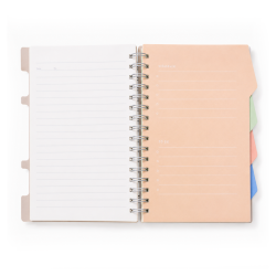 Notebook Spirale A5 Rose avec Séparateurs de Sujets 25311-31 - Carnet Organiseur | Maroc