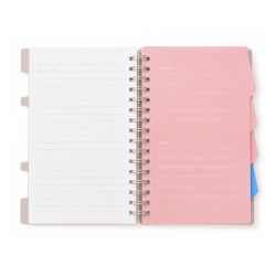 Notebook Spirale A5 Rose avec Séparateurs de Sujets 25311-31 - Carnet Organiseur | Maroc