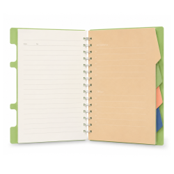 Notebook Spirale A5 Vert avec Séparateurs de Sujets 25311-31 - Carnet Organiseur | Maroc