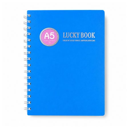 Notebook Spirale Bleu A5 “Lucky Book” Simple Study Planner 7125 - Carnet Organiseur | Maroc