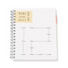 Agenda Blanc Planificateur Journalier à Spirales Argentées “YOU ARE BEST OUR DAY” 143×205mm 12725-18 | Maroc