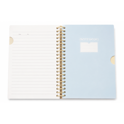 Notebook A5 “Moon Big Coil Book” à Reliure Spirale 120 Feuilles Couverture PP Translucide Beige 25411-1 | Maroc