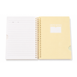 Notebook A5 “Moon Big Coil Book” à Reliure Spirale 120 Feuilles Couverture PP Translucide Beige 25411-1 | Maroc