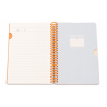 Notebook A5 “Moon Big Coil Book” à Reliure Spirale 120 Feuilles Couverture PP Translucide Orange 25411-1 | Maroc