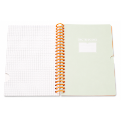 Notebook A5 “Moon Big Coil Book” à Reliure Spirale 120 Feuilles Couverture PP Translucide Orange 25411-1 | Maroc