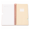 Notebook Simple A5 à Reliure Spirale 120 Feuilles Couverture PP Translucide Rose 41125-1 | Maroc
