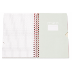 Notebook Simple A5 à Reliure Spirale 120 Feuilles Couverture PP Translucide Rose 41125-1 | Maroc