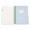 Notebook Simple A5 à Reliure Spirale 120 Feuilles Couverture PP Translucide Vert 41125-1 | Maroc