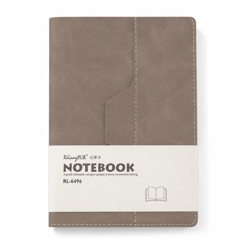 Notebook Marron Relang RL-6496 203×140mm Couverture en Similicuir | Maroc