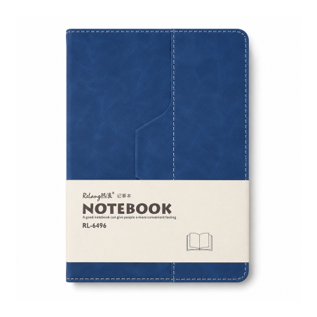 Notebook Bleu Marine Relang RL-6496 203×140mm Couverture en Similicuir | Maroc