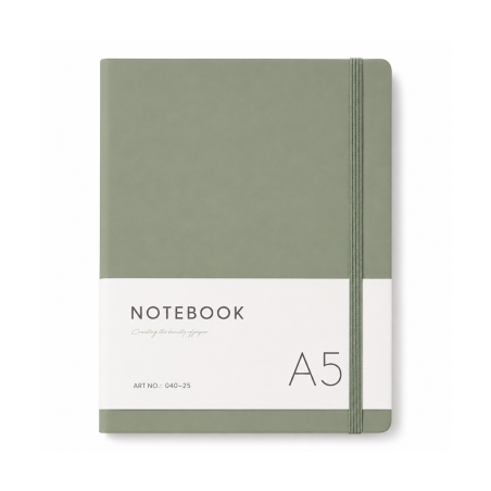Notebook Vert A5 à Couverture Rigide 80 Feuilles 80g ART NO. 040-25 | Maroc