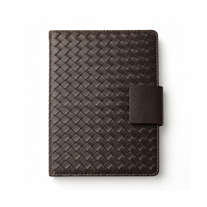 Notebook A5 Similicuir Marron Texture Tissée 100 Feuilles 100g No. 547-25 | Maroc