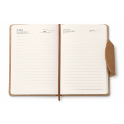 Agenda Beige 513-25 Couverture Rigide Similicuir Lisse avec Sangle Texturée | Maroc