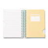 Mini Notebook Simple A6 à Reliure Spirale Couverture PP Translucide Vert 120 Pages No. 41150-1 | Maroc