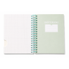 Mini Notebook Simple A6 à Reliure Spirale Couverture PP Translucide Vert 120 Pages No. 41150-1 | Maroc