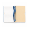 Mini Notebook Simple A6 à Reliure Spirale Couverture PP Translucide Bleu 120 Pages No. 41150-1 | Maroc