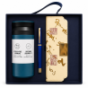 Coffret Cadeau Bleu Élégant avec Stylo & Thermos - Set Cadeau Premium | Maroc